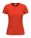T-shirt Damski Klasyczny Bawelniany S141 - Brilliant Orange