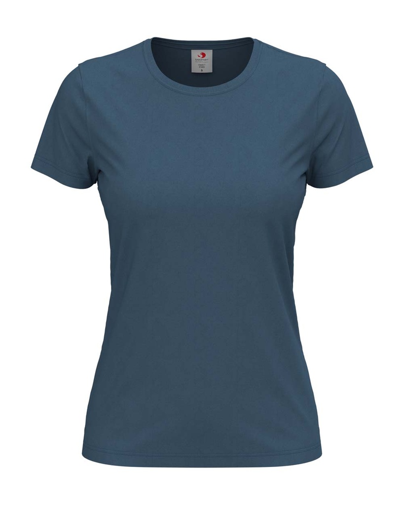 T-shirt Klasyczny damski S141 - Denim Blue