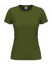 T-shirt Damski Klasyczny Bawelniany S141 - Hunters Green