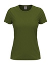 T-shirt Damski Klasyczny Bawelniany S141 - Hunters Green