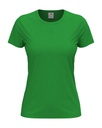 T-shirt Damski Klasyczny Bawelniany S141 - Kelly Green