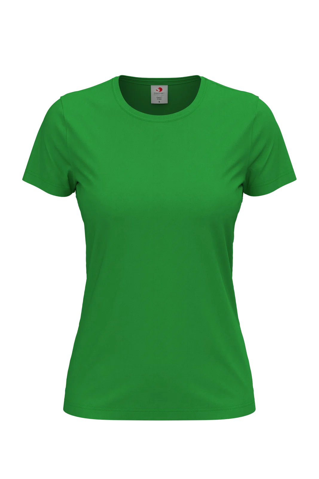 T-shirt Damski Klasyczny Bawelniany S141 - Kelly Green