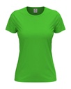 T-shirt Damski Klasyczny Bawelniany S141 - Kiwi Green