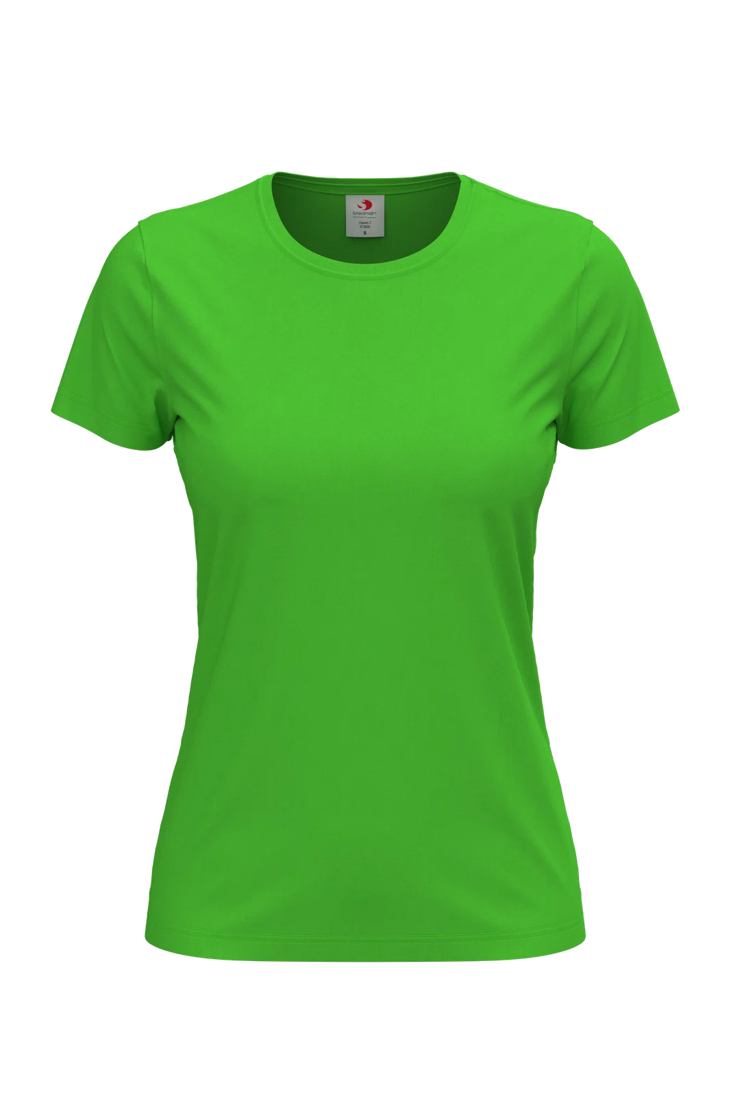 T-shirt Damski Klasyczny Bawelniany S141 - Kiwi Green