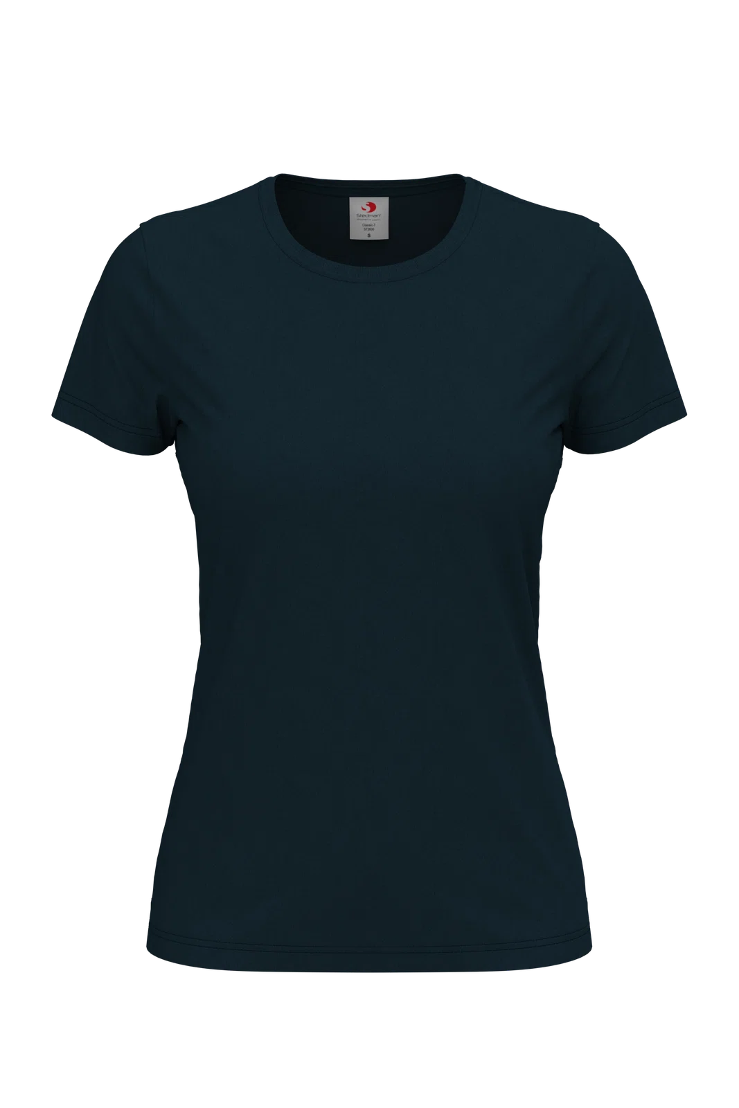 T-shirt Damski Klasyczny Bawelniany S141 - Marina Blue