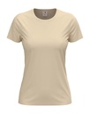 T-shirt Damski Klasyczny Bawelniany S141 - Natural