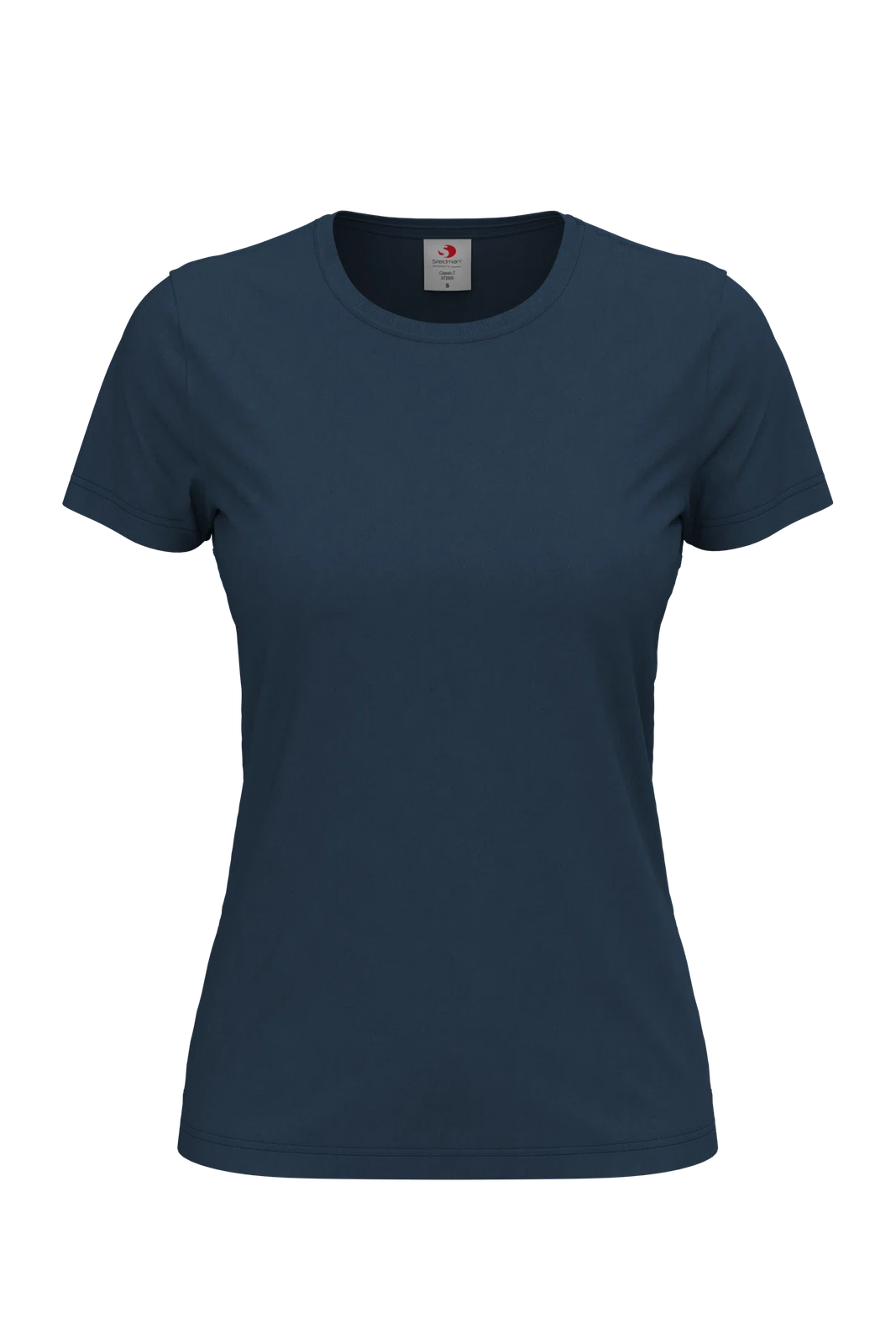 T-shirt Damski Klasyczny Bawelniany S141 - Navy Blue