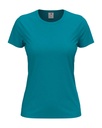 T-shirt Damski Klasyczny Bawelniany S141 - Ocean Blue