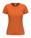 T-shirt Damski Klasyczny Bawelniany S141 - Orange