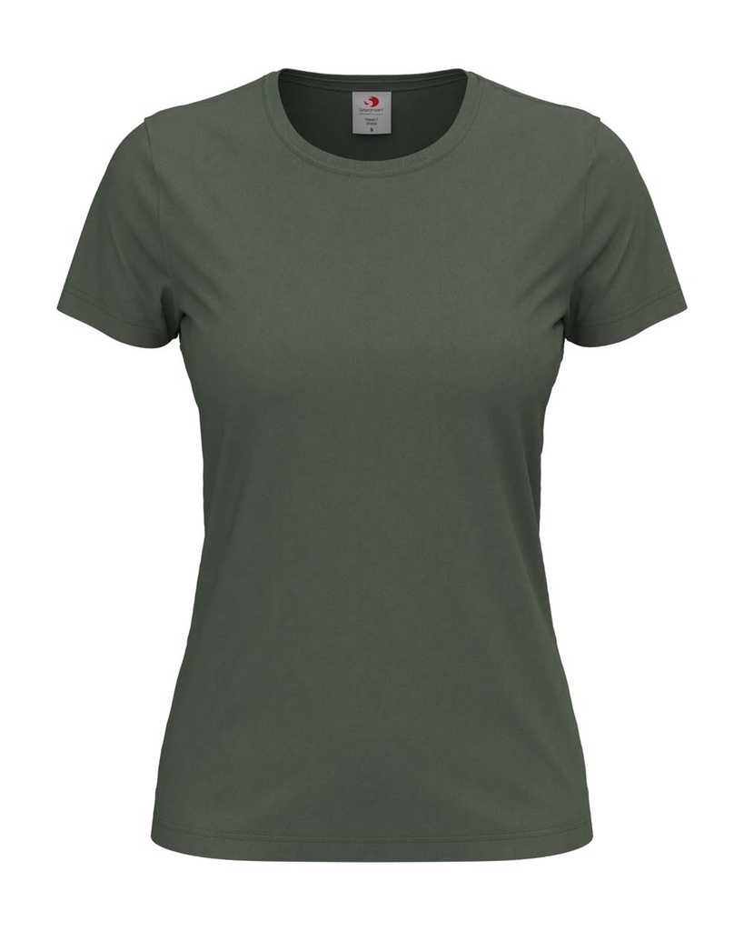 T-shirt Damski Klasyczny Bawelniany S141 - Real Grey