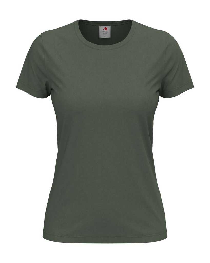 T-shirt Damski Klasyczny Bawelniany S141 - Real Grey