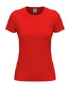 T-shirt Damski Klasyczny Bawelniany S141 - Scarlet Red