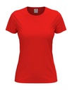 T-shirt Damski Klasyczny Bawelniany S141 - Scarlet Red