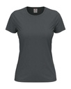T-shirt Damski Klasyczny Bawelniany S141 - Slate Grey (Solid)