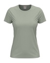 T-shirt Damski Klasyczny Bawelniany S141 - Soft Grey