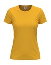 T-shirt Damski Klasyczny Bawelniany S141 - Sunflower Yellow