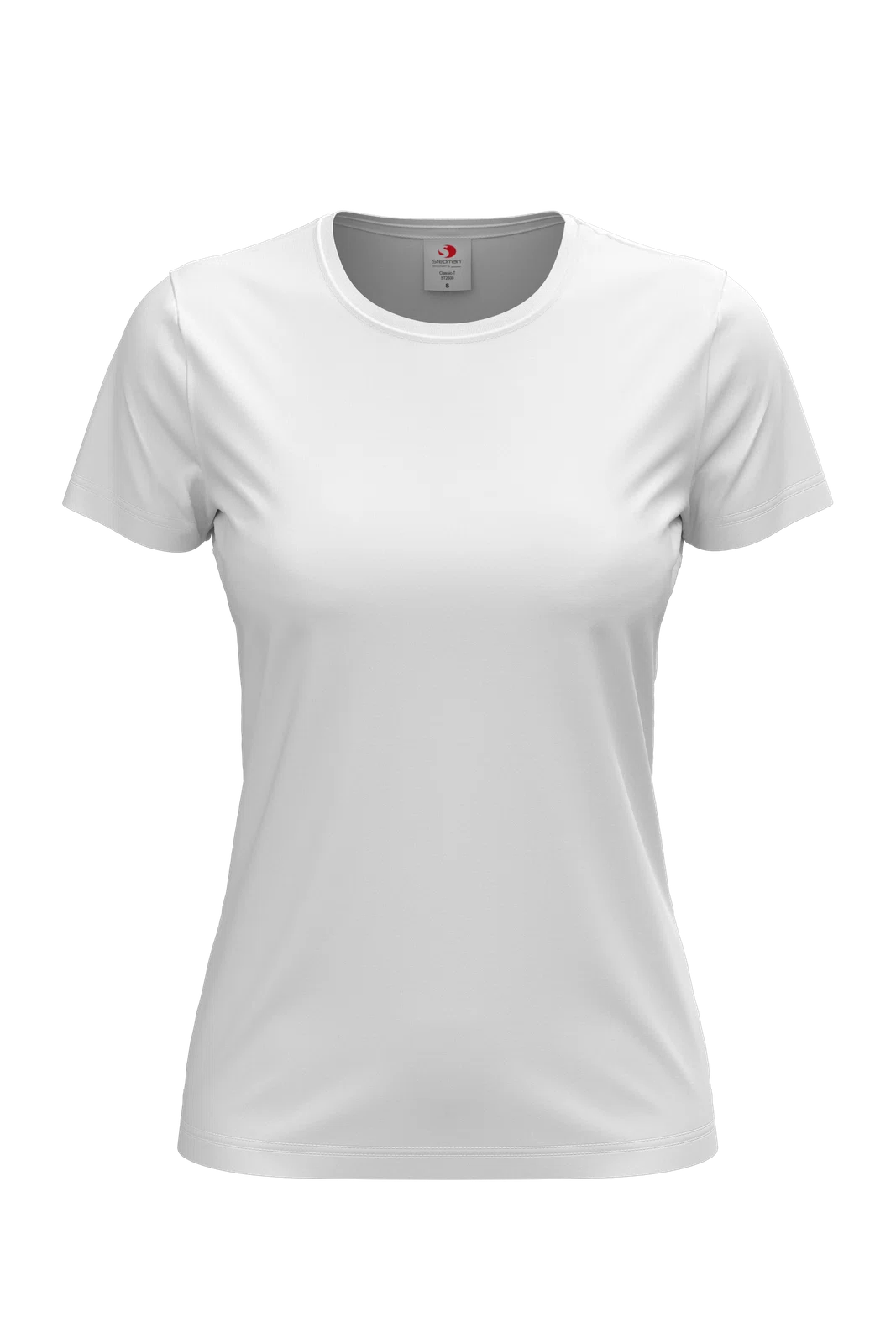 T-shirt Damski Klasyczny Bawelniany S141 - White