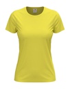 T-shirt Damski Klasyczny Bawelniany S141 - Yellow