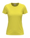 T-shirt Damski Klasyczny Bawelniany S141 - Yellow