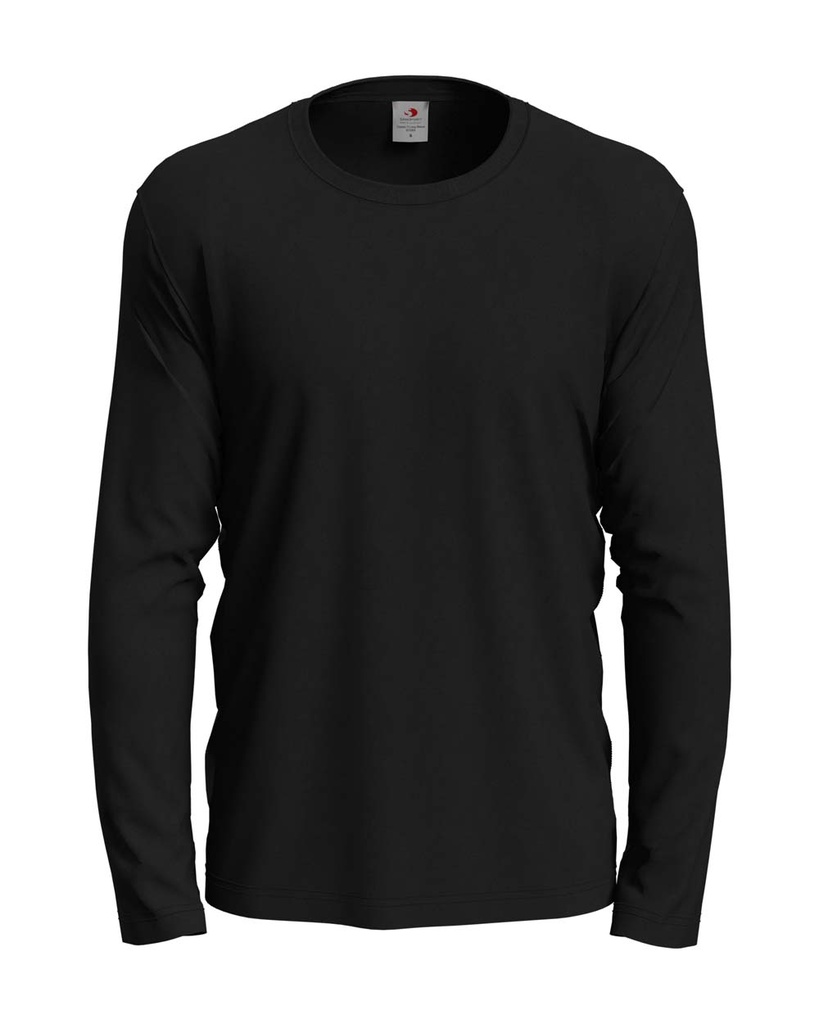 Koszulka z dlugim rekawem Klasyczna Bawelniana S240 - Black Opal