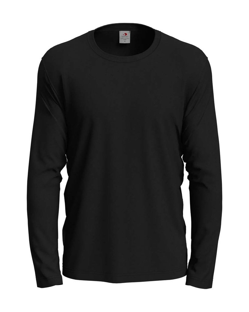 Koszulka z dlugim rekawem Klasyczna Bawelniana S240 - Black Opal