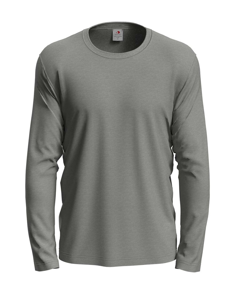 Koszulka z dlugim rekawem Klasyczna Bawelniana S240 - Grey Heather