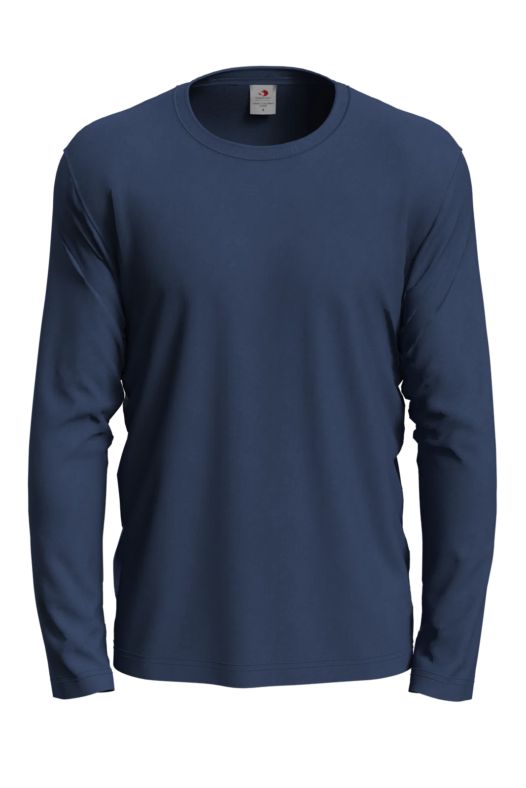 Koszulka z dlugim rekawem Klasyczna Bawelniana S240 - Navy Blue