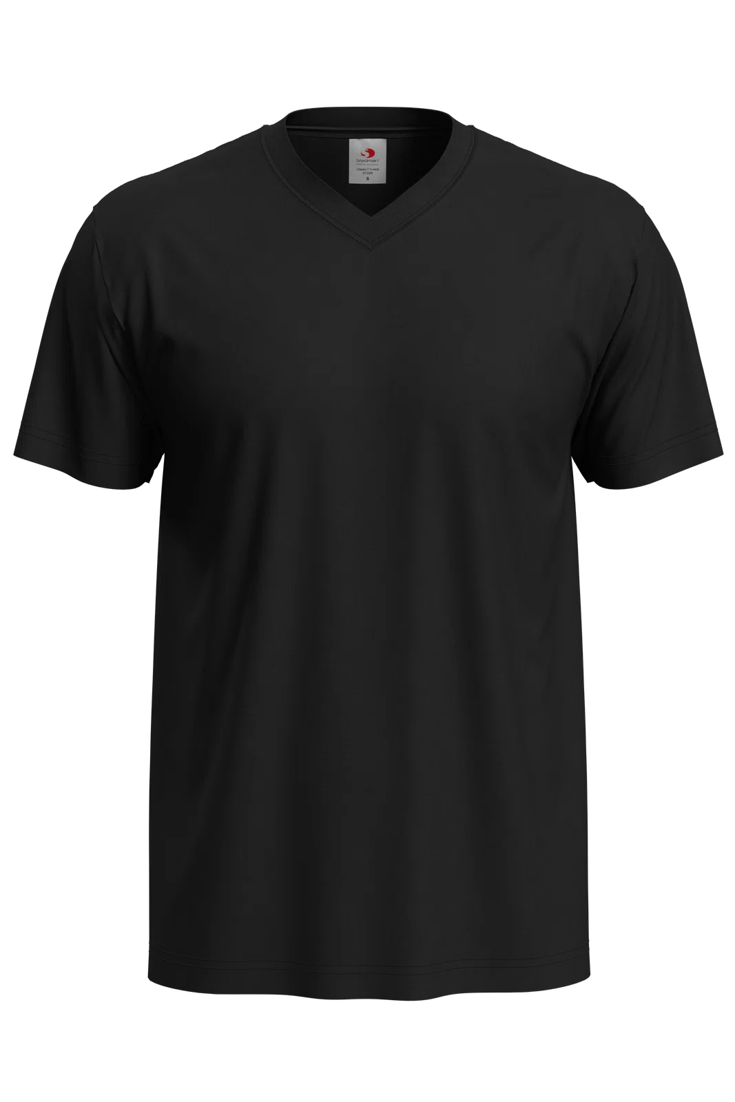 T-shirt Meski V-neck Klasyczny S270 - Black Opal