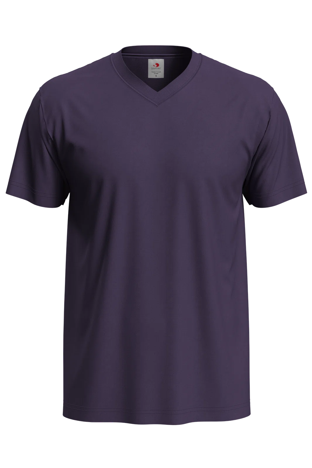 T-shirt Meski V-neck Klasyczny S270 - Deep Berry