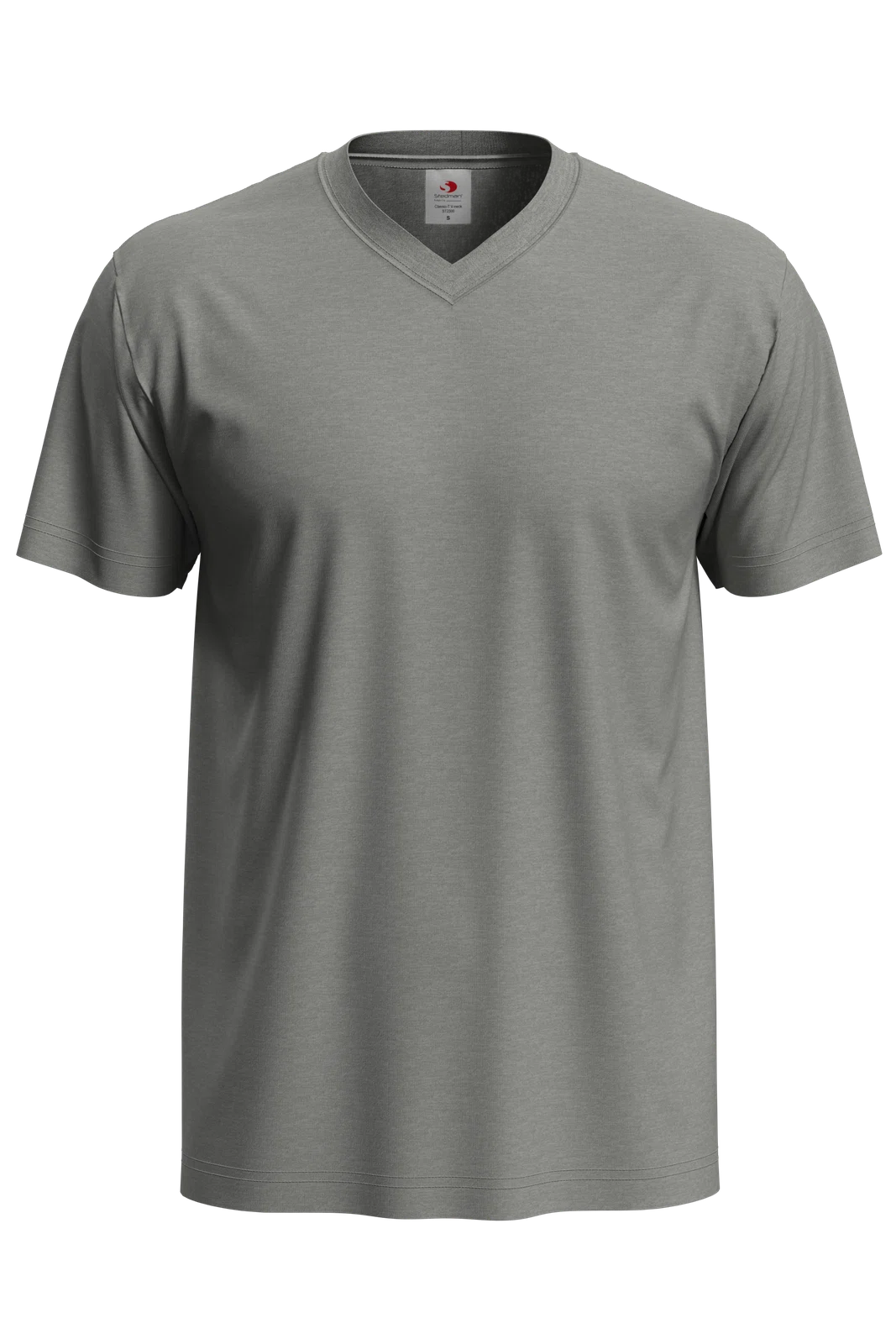 T-shirt Meski V-neck Klasyczny S270 - Grey Heather