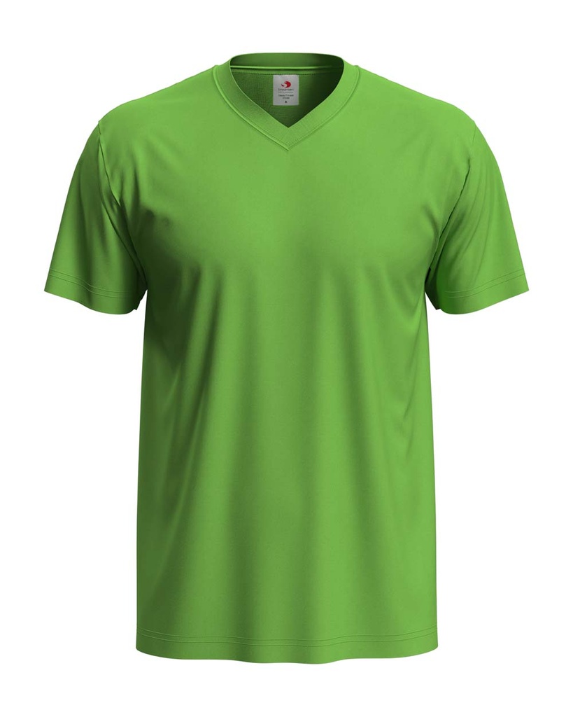 T-shirt Meski V-neck Klasyczny S270 - Kiwi Green