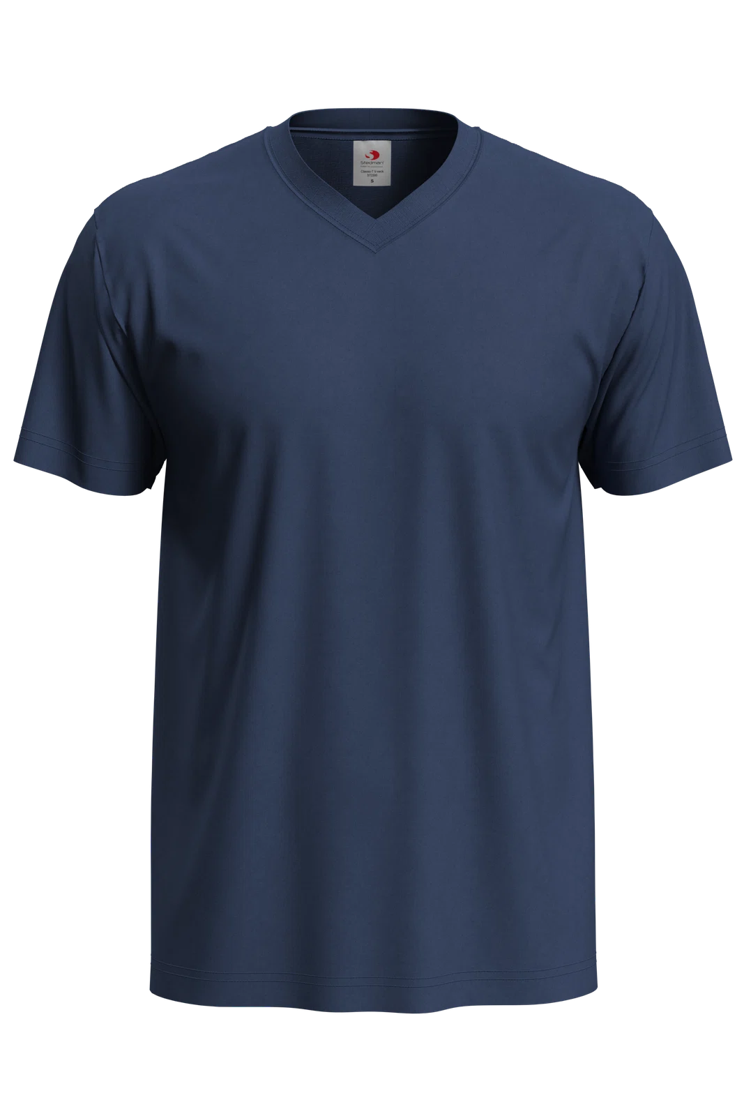 T-shirt Meski V-neck Klasyczny S270 - Navy Blue