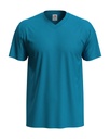 T-shirt Meski V-neck Klasyczny S270 - Ocean Blue