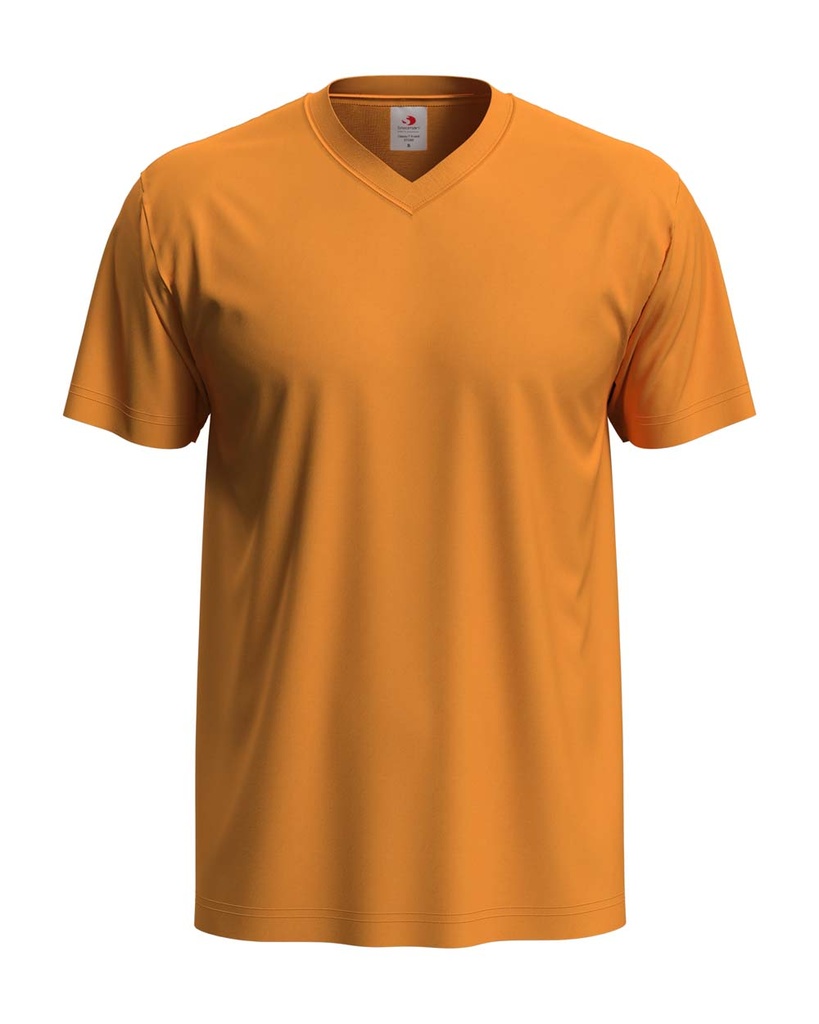 T-shirt Meski V-neck Klasyczny S270 - Orange