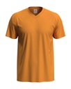T-shirt Męski V-neck Klasyczny S270 - Orange