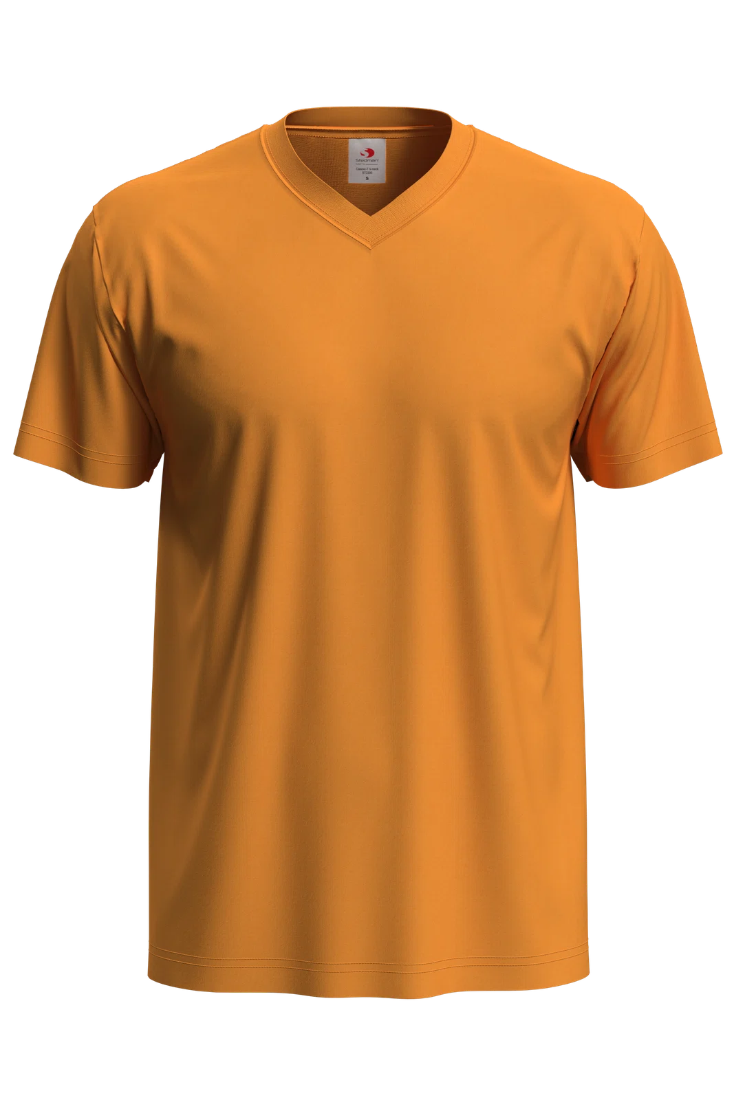 T-shirt Meski V-neck Klasyczny S270 - Orange