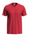 T-shirt Meski V-neck Klasyczny S270 - Scarlet Red