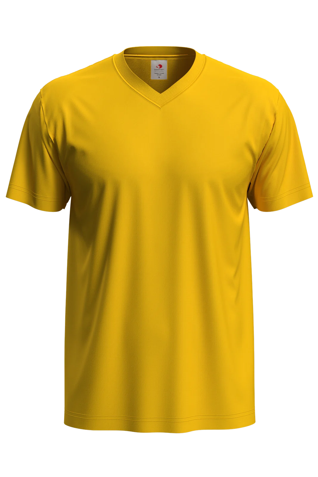 T-shirt Meski V-neck Klasyczny S270 - Sunflower Yellow