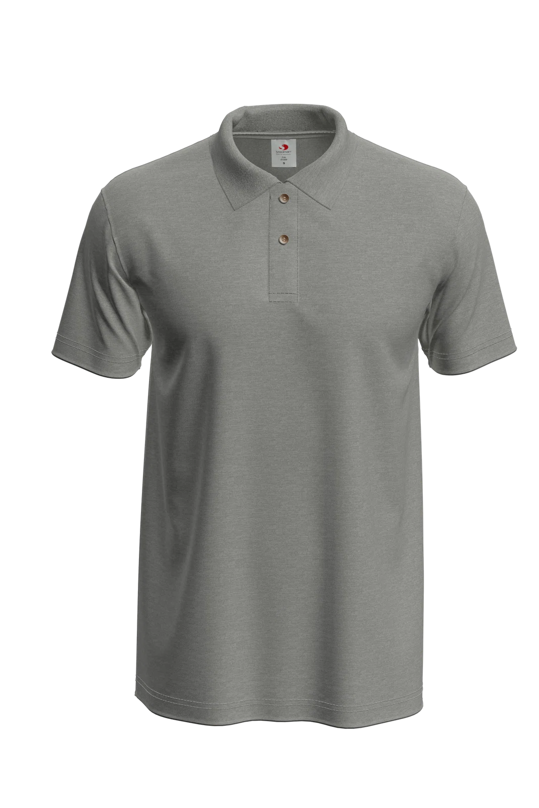 Koszulka Polo Klasyczna Bawelniana S510 - Grey Heather