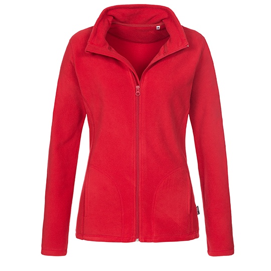 Damska bluza polarowa z zamkiem S5100 - Scarlet Red