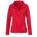 Damska bluza polarowa z zamkiem S5100 - Scarlet Red
