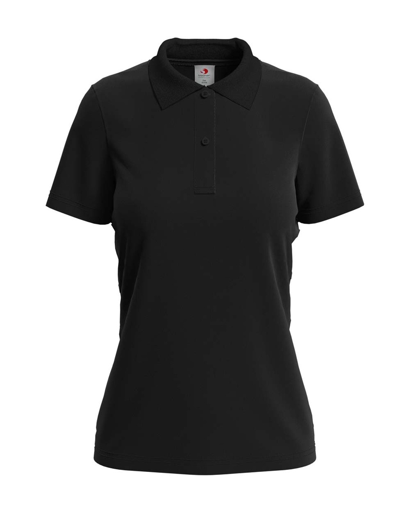 Damska Koszulka Polo Klasyczna Bawelniana S519 - Black Opal