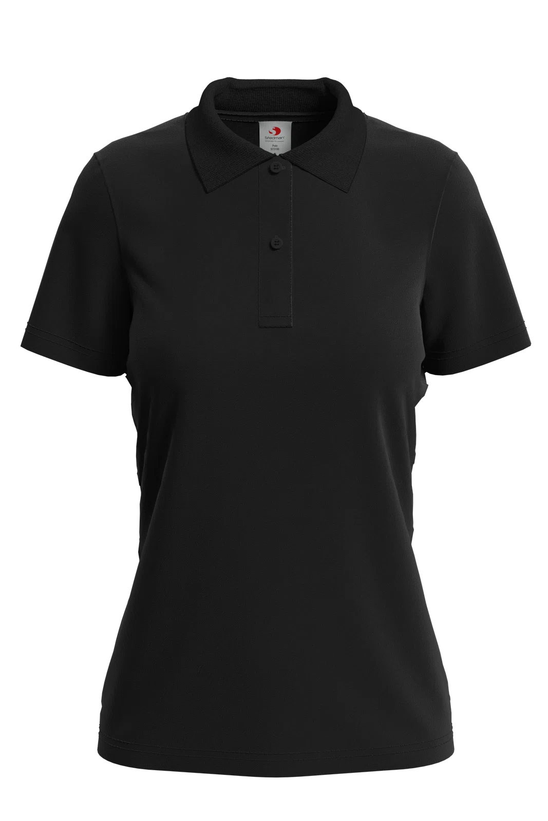 Damska Koszulka Polo Klasyczna Bawelniana S519 - Black Opal