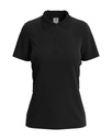 Damska Koszulka Polo Klasyczna Bawelniana S519 - Black Opal