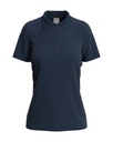 Damska Koszulka Polo Klasyczna Bawelniana S519 - Blue Midnight