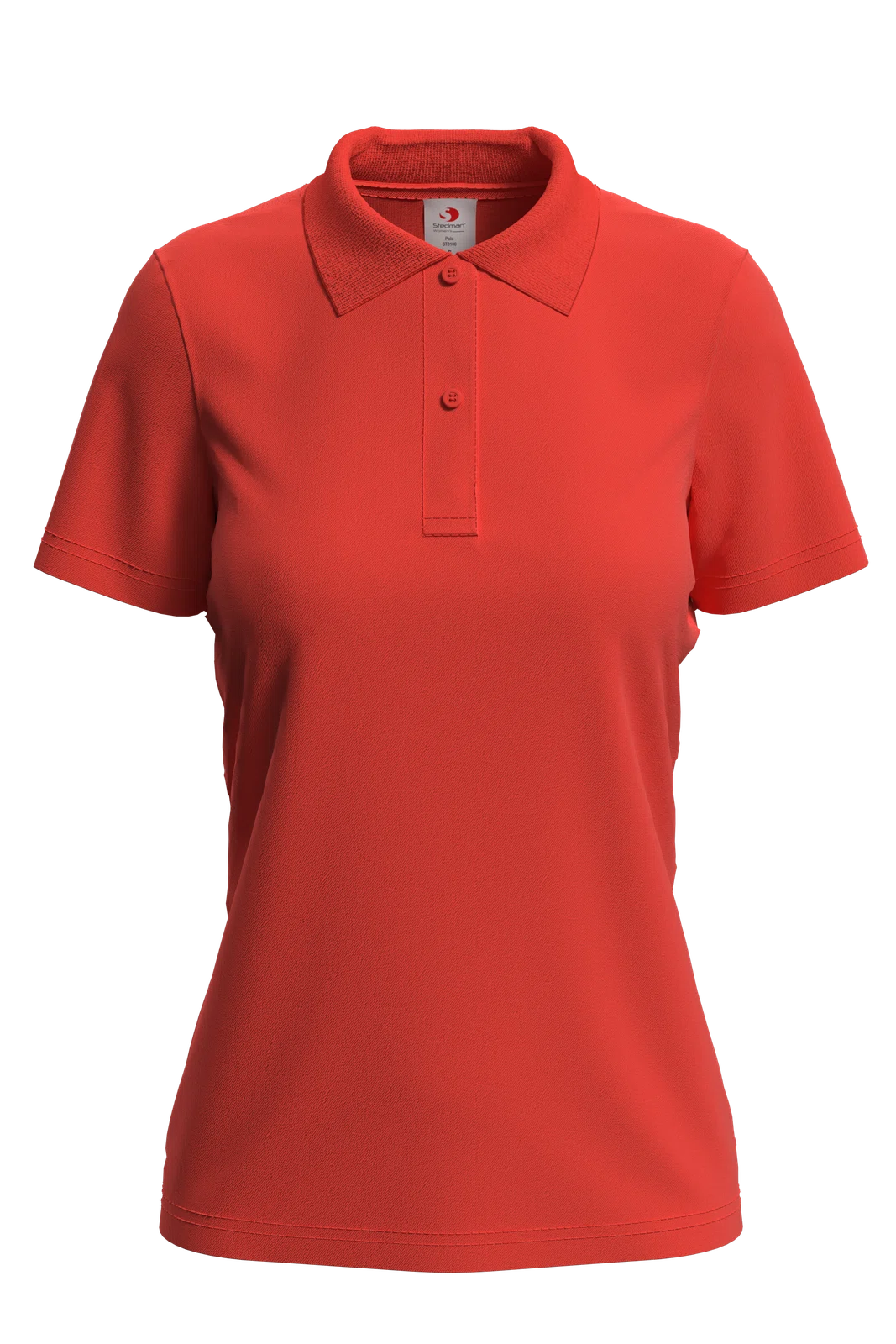 Damska Koszulka Polo Klasyczna Bawelniana S519 - Brilliant Orange
