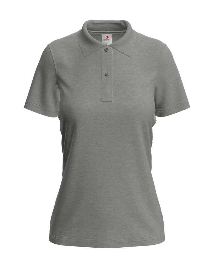 Damska Koszulka Polo Klasyczna Bawelniana S519 - Grey Heather