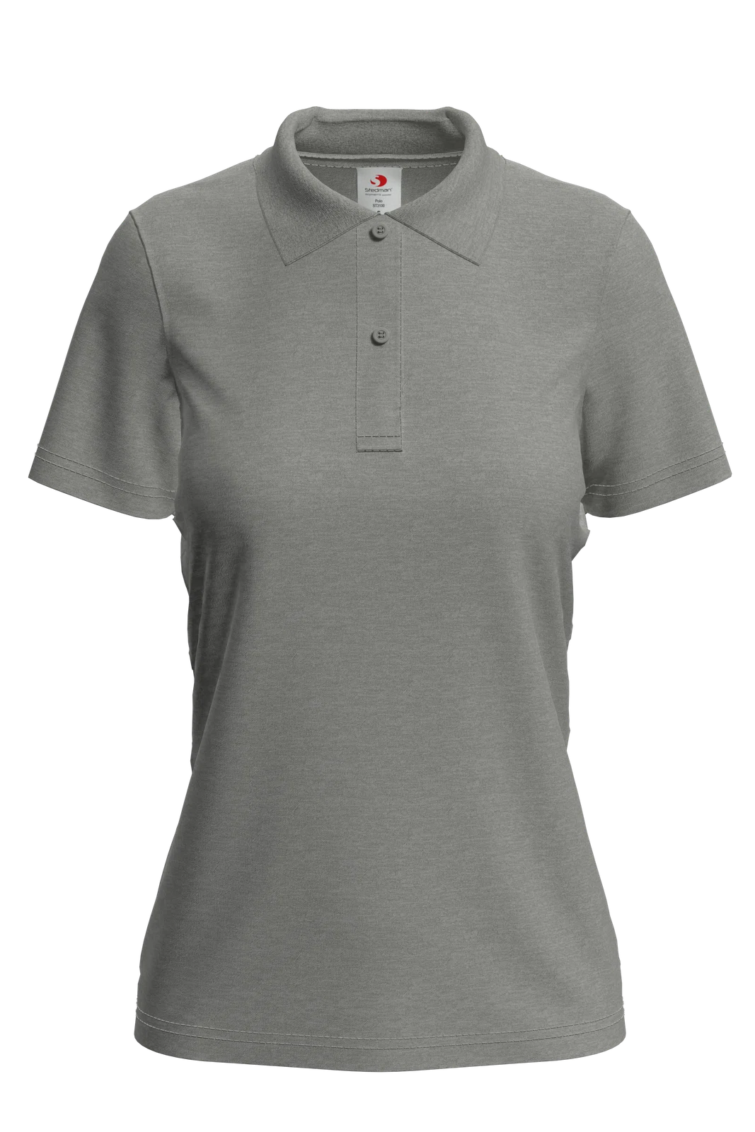 Damska Koszulka Polo Klasyczna Bawelniana S519 - Grey Heather