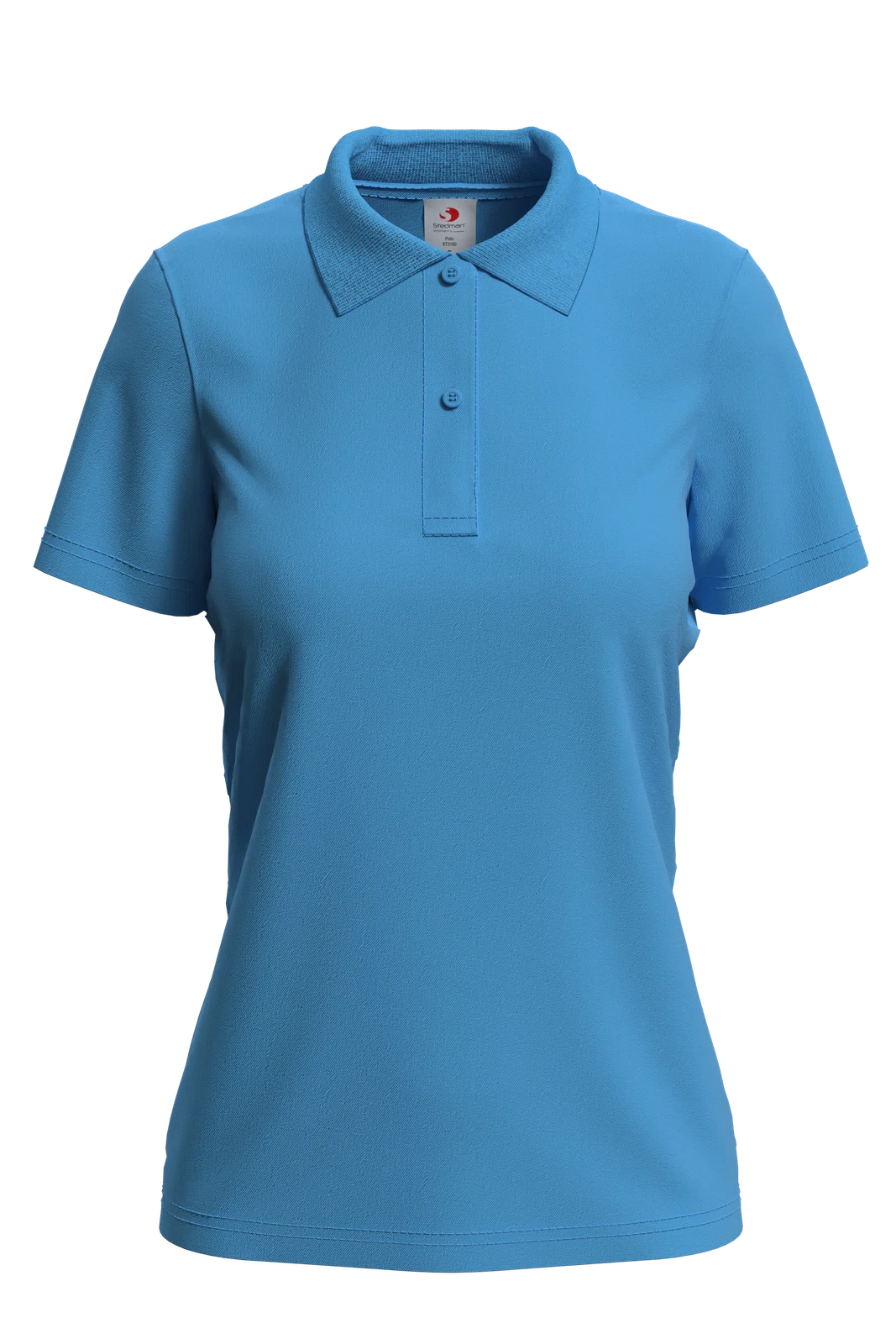 Damska Koszulka Polo Klasyczna Bawelniana S519 - Light Blue