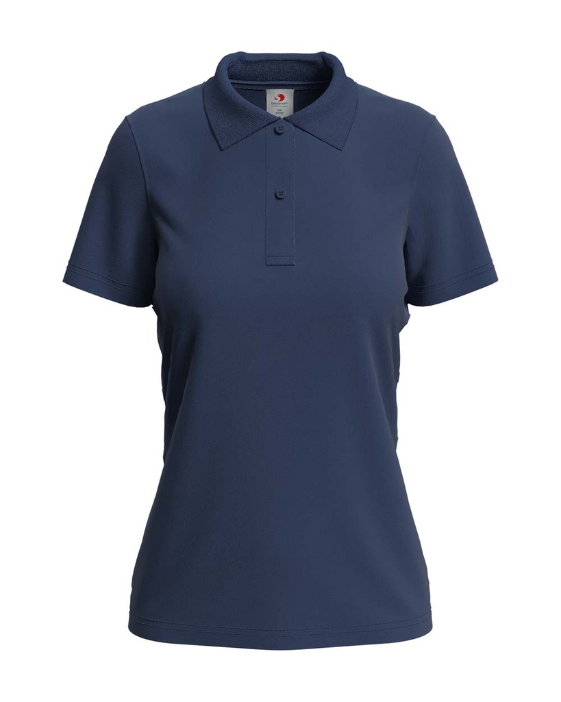 Damska Koszulka Polo Klasyczna Bawełniana S519 - Navy Blue